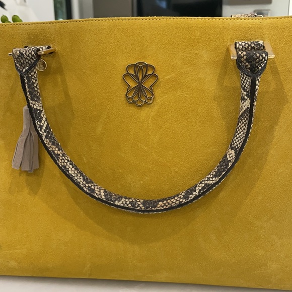 Suede And Faux Python Handbag - Picture 5 of 5